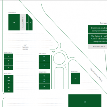 Plan of mall The Shoppes at DePiero Farm