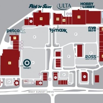 Plan of mall The Shoppes at Fox River