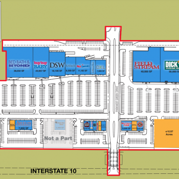Plan of mall The Shoppes at ParkWest