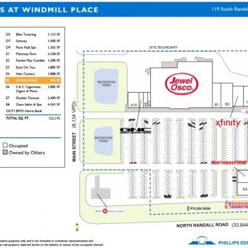 Plan of mall The Shoppes at Windmill Place