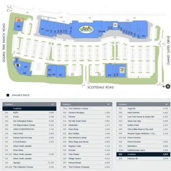 Plan of mall The Shops at Gainey Village