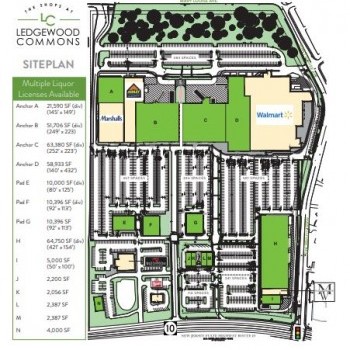 Plan of mall The Shops At Ledgewood Commons