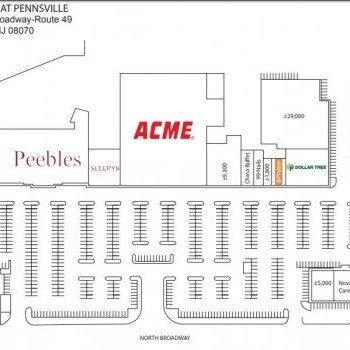 Plan of mall The Shops at Pennsville Center