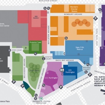 Plan of mall The Shops at Prudential Center