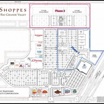 Plan of mall The Shops at Rio Grande Valley