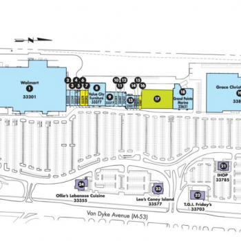 Plan of mall The Shops at Sterling Ponds