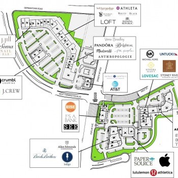 Plan of mall The Shops of Saddle Creek