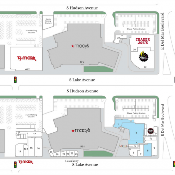Plan of mall The Shops on Lake Avenue