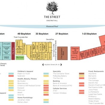 Plan of mall The Street Chestnut Hill