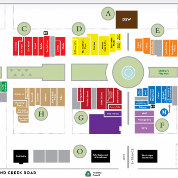 Plan of mall The Streets of Brentwood