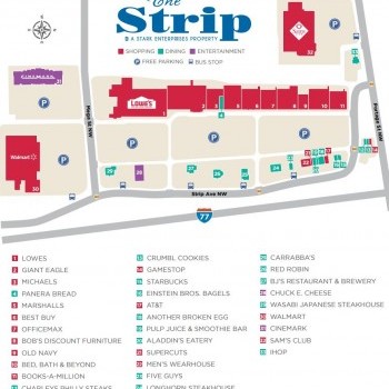 Plan of mall The Strip