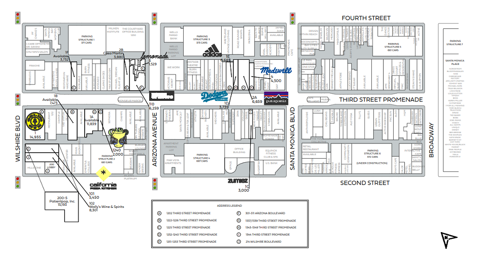 Santa Monica Place Mall directory and maps, PatricksMercy