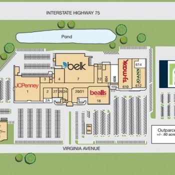 Plan of mall Tifton Mall