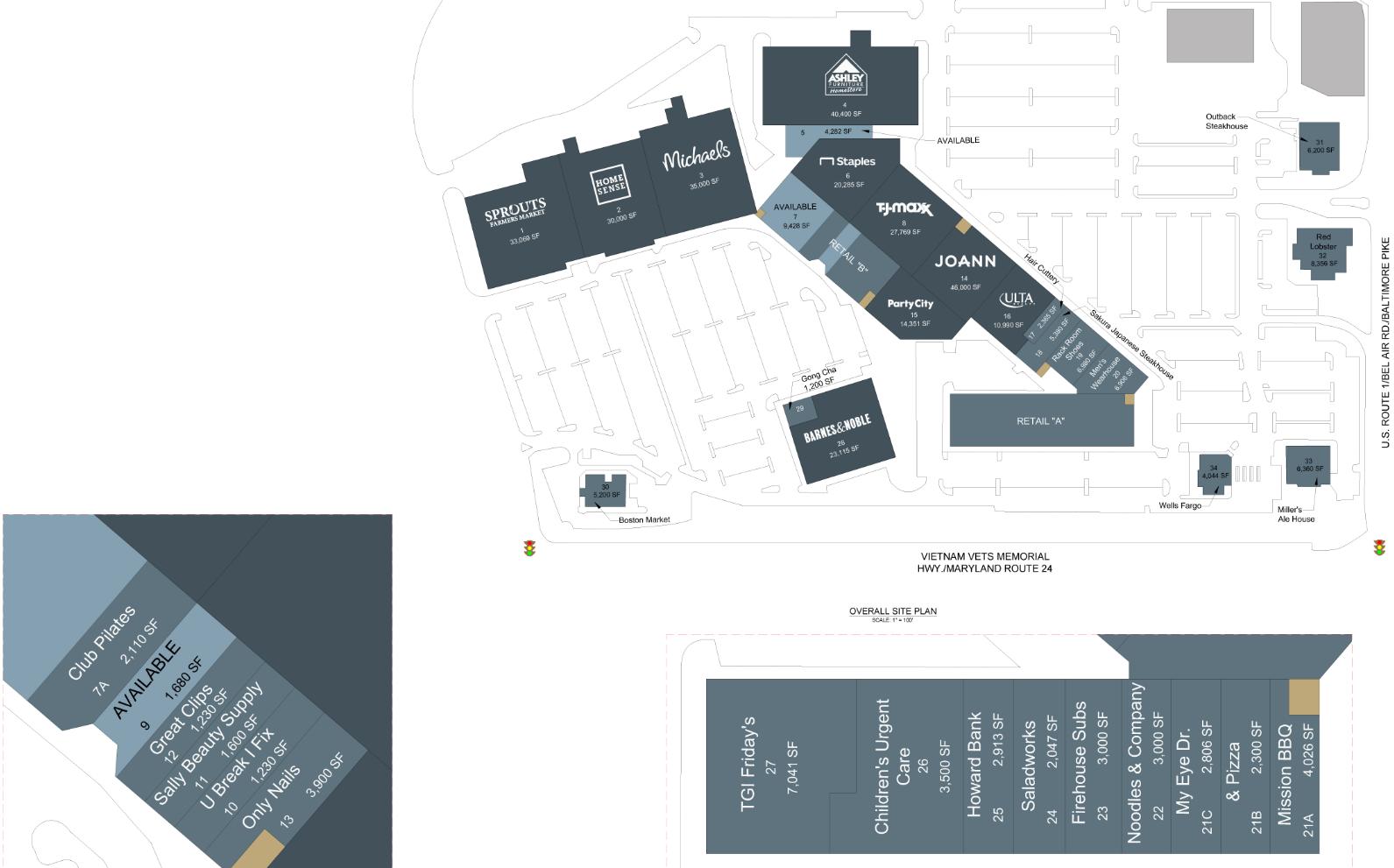 Tollgate Marketplace store list, hours, (location Bel Air, Maryland