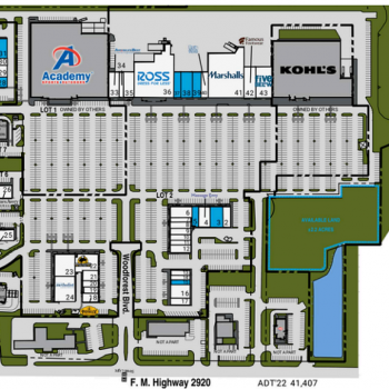 Plan of mall Tomball Marketplace