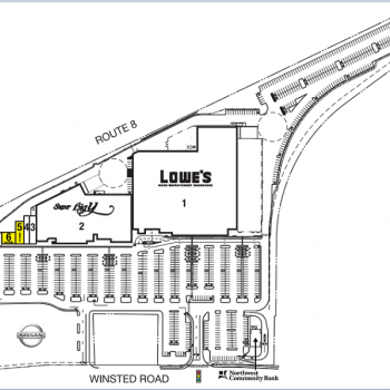 Plan of mall Torrington Parkade