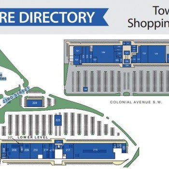 Plan of mall Towers Shopping Center