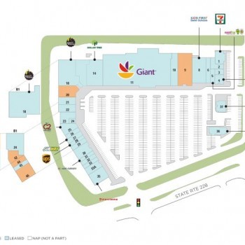 Plan of mall Town Center at Sterling