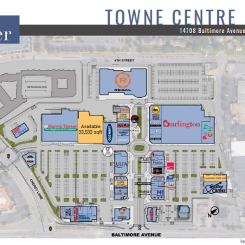 Plan of mall Town Centre at Laurel
