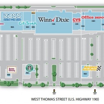 Plan of mall Town & Country Plaza - Hammond