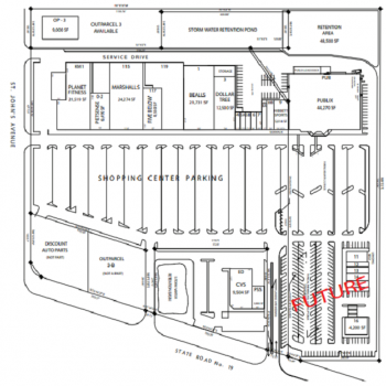 Plan of mall Town & Country Shopping Center