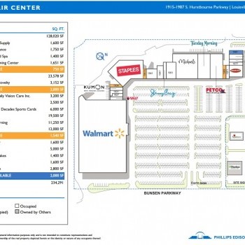 Plan of mall Town Fair Center - Louisville
