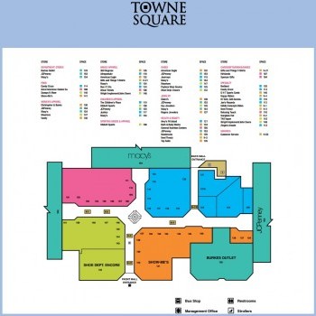 Plan of mall Towne Square Mall