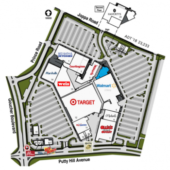 Plan of mall Towson Place