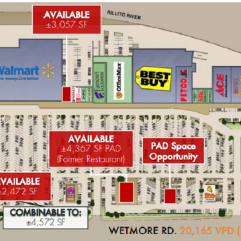 Plan of mall Tucson Place Shopping Center