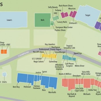 Plan of mall Tulsa Hills Shopping Center