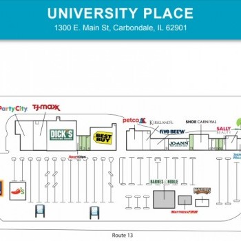 Plan of mall University Place - Carbondale