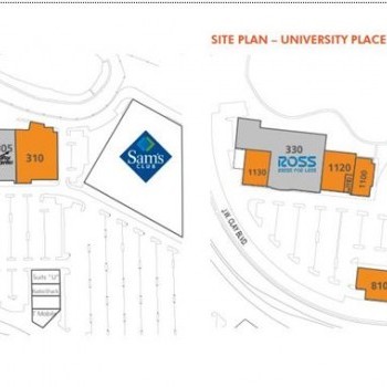 Plan of mall University Place I & II
