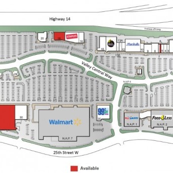 Plan of mall Valley Central Shopping Center