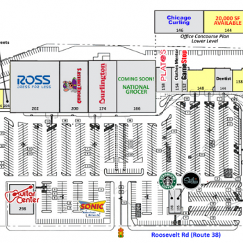 Plan of mall Villa Oaks Shopping Center