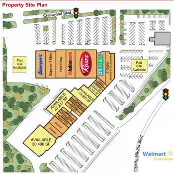 Plan of mall Village East Shopping Center