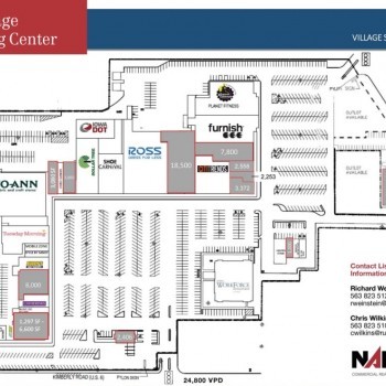 Plan of mall Village Shopping Center