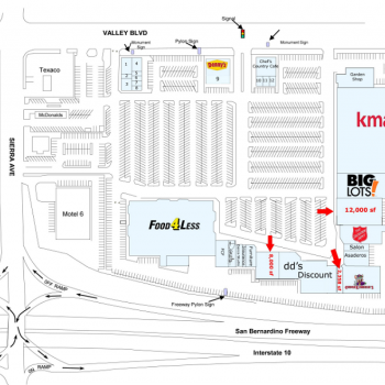 Plan of mall Vineyard Valley Center