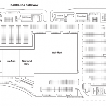 Plan of mall Von Karman Plaza