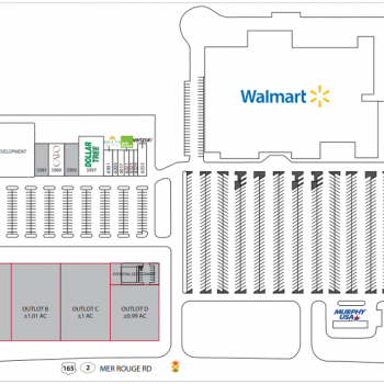 Plan of mall Walmart Plaza - Bastrop