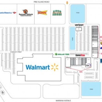 Plan of mall Walmart Plaza