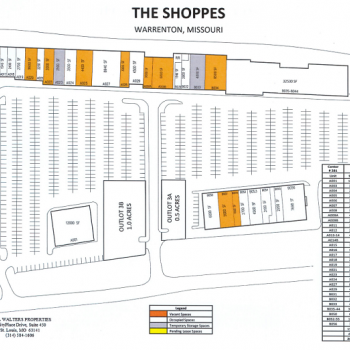 Plan of mall Warrenton Outlet Center