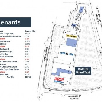 Plan of mall Warrenton Towne Centre