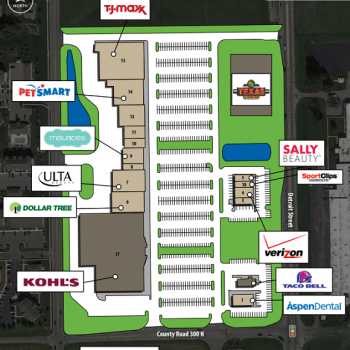 Plan of mall Warsaw Commons