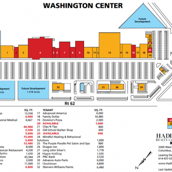 Plan of mall Washington Center