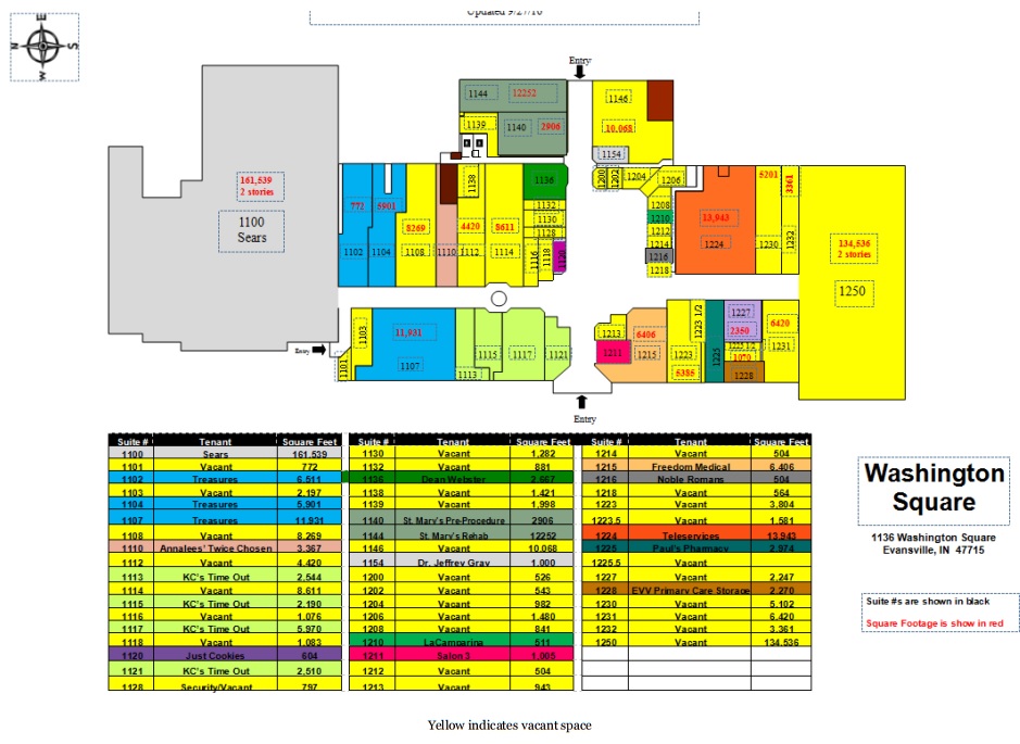 Washington Square Mall Map – Map Of The World
