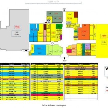 Plan of mall Washington Square Mall