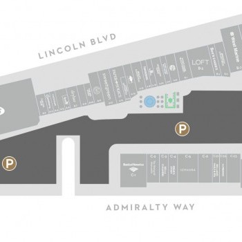 Plan of mall Waterside at Marina Del Rey