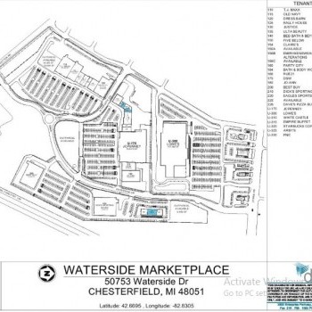 Plan of mall Waterside Marketplace