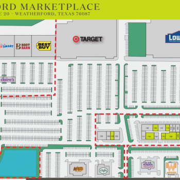 Plan of mall Weatherford Marketplace