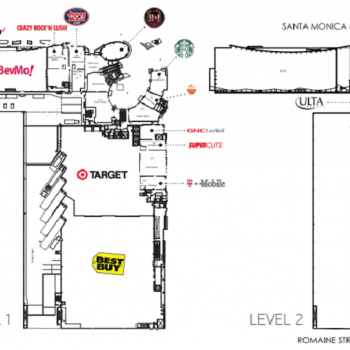 Plan of mall West Hollywood Gateway